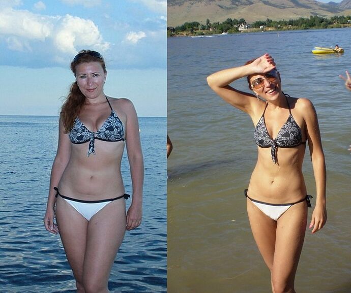 Fotos vor und nach der Buchweizendiät